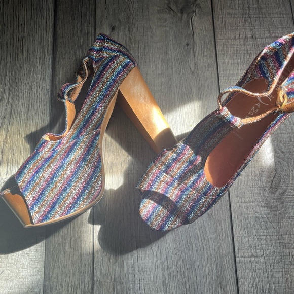 Jeffery Campbell Foxy rainbow platform heels - Picture 11 of 14
